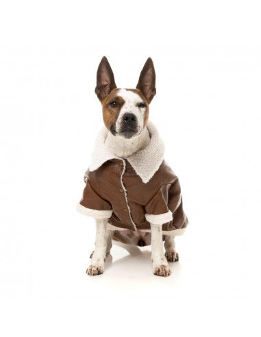 Giubbotto aviatore per cani FuzzYard Ava marrone