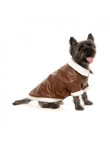 Giubbotto aviatore per cani FuzzYard Ava marrone