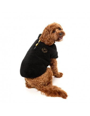 Cappottino in sherpa per cani FuzzYard Basecamp nero