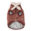 Giacca bomber per cani FuzzYard Nordic bordeaux con sciarpa removibile