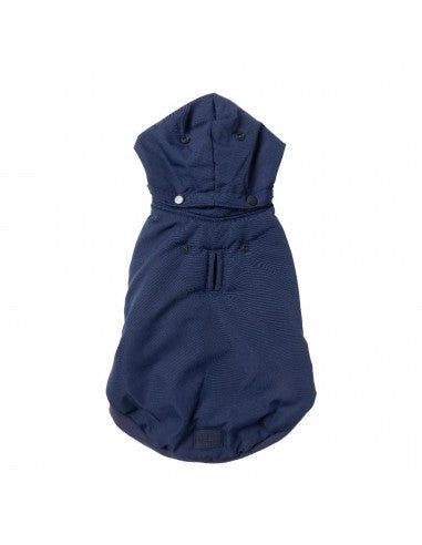 Cappottino con cappuccio per cani FuzzYard Essential blu navy