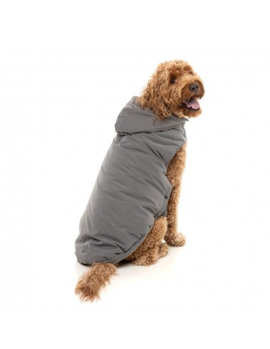Cappottino con cappuccio per cani FuzzYard Essential grigio