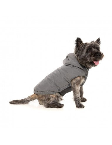 Cappottino con cappuccio per cani FuzzYard Essential grigio