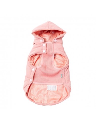 Cappottino con cappuccio per cani FuzzYard Essential rosa