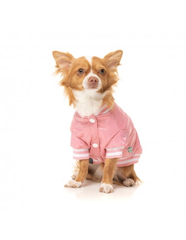 Giacca da baseball per cani FuzzYard Fastball rosa