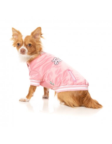 Giacca da baseball per cani FuzzYard Fastball rosa