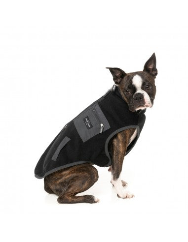 Gilet sherpa per cani FuzzYard Fitzroy nero