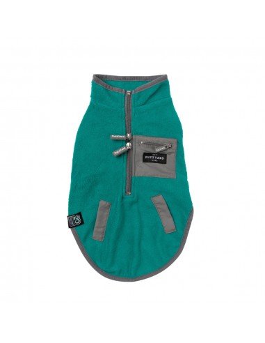 Gilet sherpa per cani FuzzYard Fitzroy verde