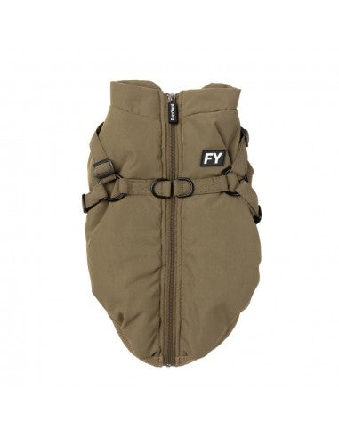 Giacca con pettorina per cani FuzzYard Flash cachi