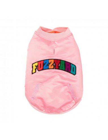 Bomber satinato per cani FuzzYard Frat rosa