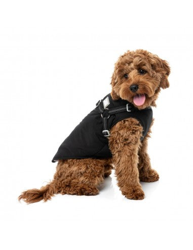 Giubbotto per cani con pettorina FuzzYard Horizon nero