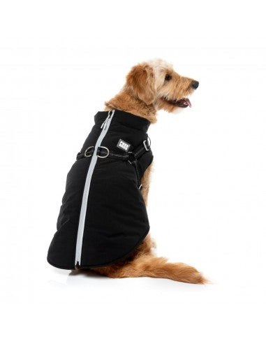Giubbotto per cani con pettorina FuzzYard Horizon nero
