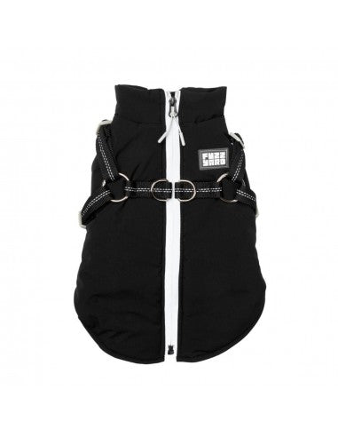 Giubbotto per cani con pettorina FuzzYard Horizon nero