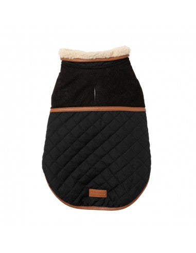 Cappottino foderato in sherpa per cani FuzzYard Ivanhoe nero