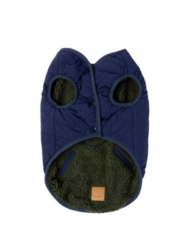 Cappottino reversibile per cani FuzzYard Nara verde muschio scuro