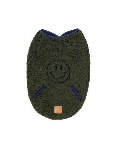 Cappottino reversibile per cani FuzzYard Nara verde muschio scuro