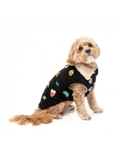 Giacca foderata in sherpa per cani FuzzYard Rep It ClubHouse