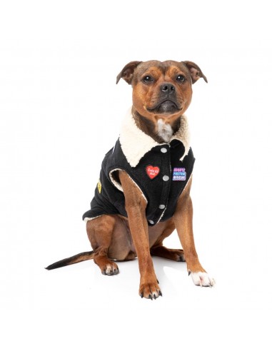 Giacca foderata in sherpa per cani FuzzYard Rep It ClubHouse