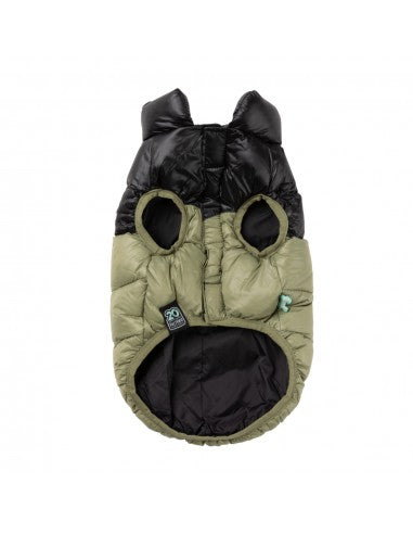 Cappottino imbottito per cani FuzzYard South Harlem verde oliva