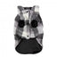 Cappottino in pile per cani FuzzYard The Lumberjack a quadri bianco e nero