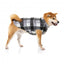 Cappottino in pile per cani FuzzYard The Lumberjack a quadri bianco e nero