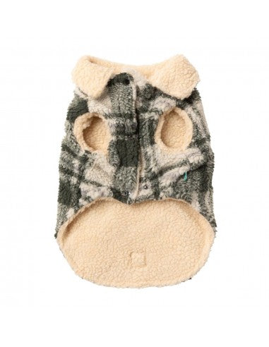 Cappottino per cani FuzzYard Lumberjack 25 verde e crema