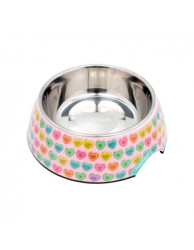 Ciotola antiscivolo per cani FuzzYard Candy Hearts (taglia M)