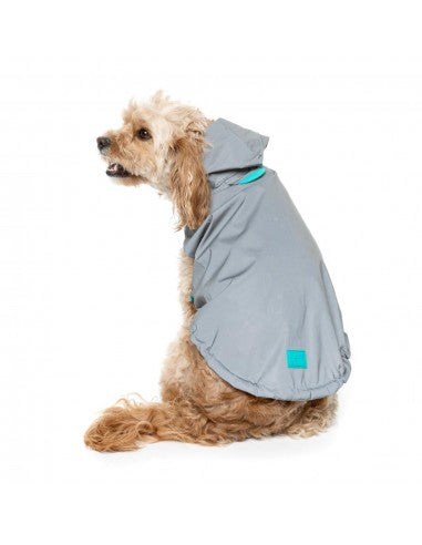 Impermeabile con cappuccio per cani FuzzYard Evo riflettente