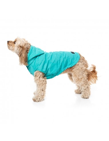 Impermeabile con cappuccio per cani FuzzYard Evo verde petrolio