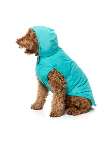 Impermeabile con cappuccio per cani FuzzYard Evo verde petrolio