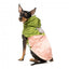 Impermeabile reversibile per cani FuzzYard Ormond verde oliva e rosa