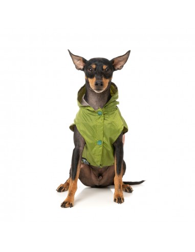Impermeabile reversibile per cani FuzzYard Ormond verde oliva e rosa