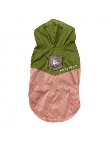 Impermeabile reversibile per cani FuzzYard Ormond verde oliva e rosa