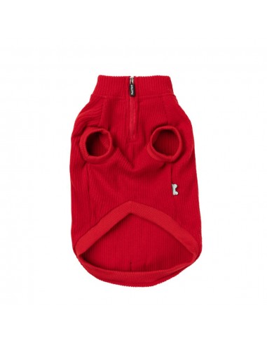 Maglione per cani con zip FuzzYard Cambridge rosso