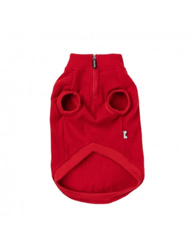 Maglione per cani con zip FuzzYard Cambridge rosso
