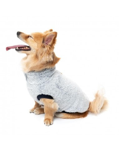 Maglione in peluche per cani FuzzYard Frosted Teddy blu navy
