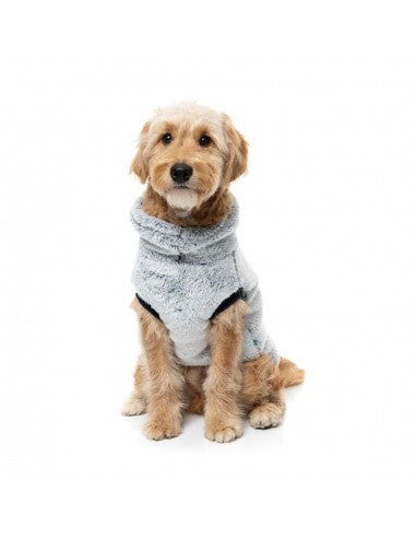 Maglione in peluche per cani FuzzYard Frosted Teddy blu navy