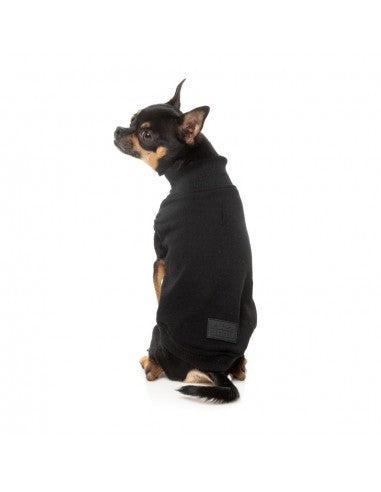 Maglione ricamato per cani FuzzYard Smiley nero