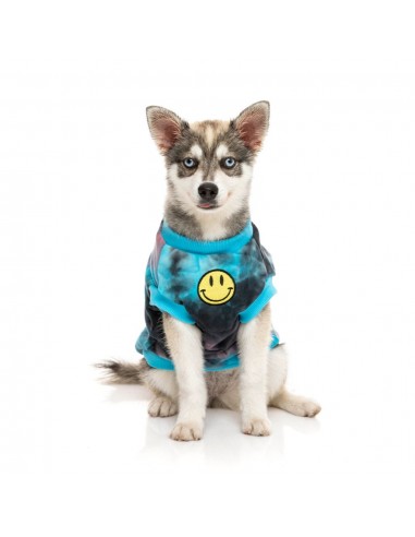 Felpa per cani FuzzYard Smiley Tie-rus, blu multicolore (taglia 1)