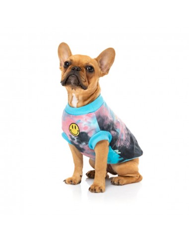 Felpa per cani FuzzYard Smiley Tie-rus, blu multicolore (taglia 1)