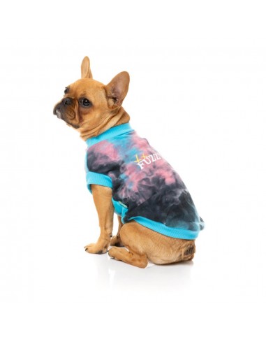 Felpa per cani FuzzYard Smiley Tie-rus, blu multicolore (taglia 1)