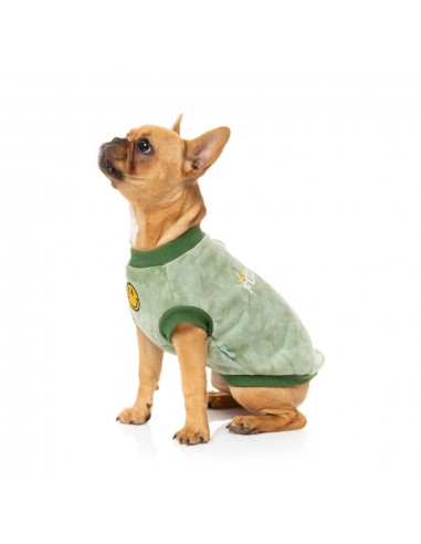 Felpa per cani FuzzYard Smiley Tie-rus, verde (taglia 1)