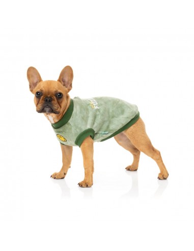 Felpa per cani FuzzYard Smiley Tie-rus, verde (taglia 1)