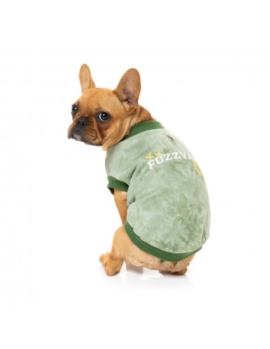 Felpa per cani FuzzYard Smiley Tie-rus, verde (taglia 1)