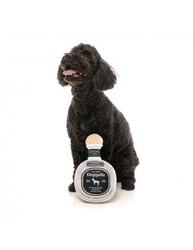 Peluche per cani FuzzYard bottiglia Dogquila con squeaker