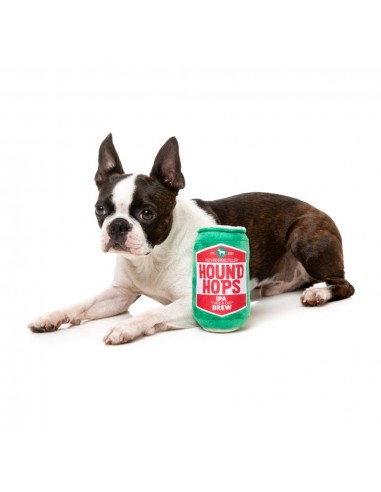 Peluche per cani FuzzYard lattina di birra Hound Hops con squeaker