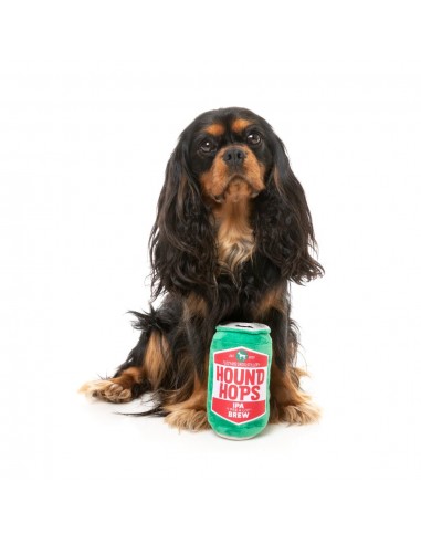 Peluche per cani FuzzYard lattina di birra Hound Hops con squeaker