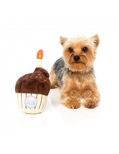 Peluche per cani FuzzYard cupcake di compleanno con squeaker