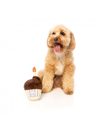 Peluche per cani FuzzYard cupcake di compleanno con squeaker