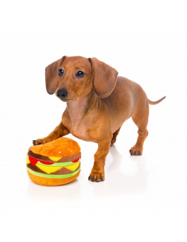 Peluche sonoro per cani FuzzYard hamburger
